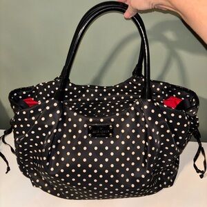 Kate Spade Black Tote with Cream Dots
